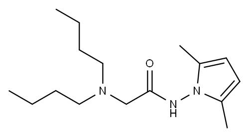 Acetamide, 2-(dibutylamino)-N-(2,5-dimethylpyrrol-1-yl)- Structure