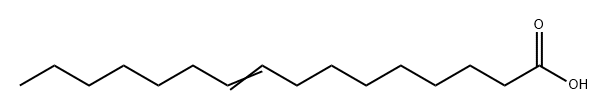 顺式-9-十六烯酸, 2091-29-4, 结构式