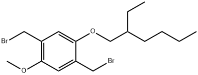 1,4-ビス(ブロモメチル)-2-(2-エチルヘキシルオキシ)-5-メトキシベンゼン 化学構造式