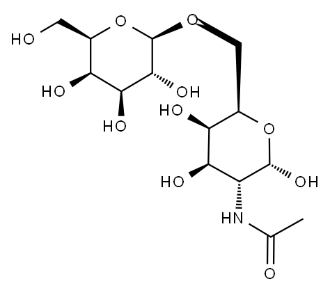 2-ACETAMIDO-2-DEOXY-6-O-(BETA-D-GALACTOPYRANOSYL)-D-GALACTOPYRANOSE Structure