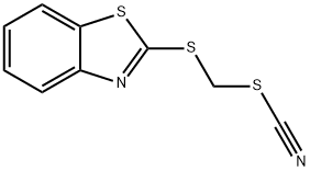2-[(チオシアノメチル)チオ]ベンゾチアゾール 化学構造式