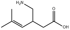 4-Hexenoic  acid,  3-(aminomethyl)-5-methyl- Structure