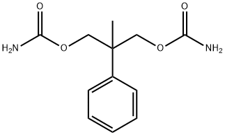 ジカルバミド酸2-メチル-2-フェニル-1,3-プロパンジイル 化学構造式