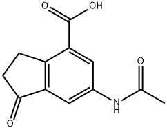 6-acetaMido-1-oxo-2,3-dihydro-1H-indene-4-carboxylic acid Structure