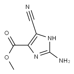 1H-Imidazole-4-carboxylicacid,2-amino-5-cyano-,methylester(9CI) Structure