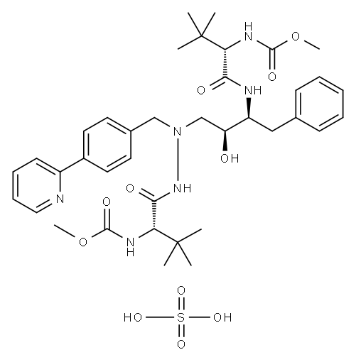 阿扎那韦硫酸盐, 229975-97-7, 结构式