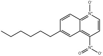 6-hexyl-4-nitro-1-oxido-quinoline Structure