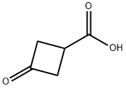 3-オキソシクロブタンカルボン酸 化学構造式