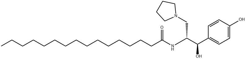 Hexadecanamide, N-[(1R,2R)-2-hydroxy-2-(4-hydroxyphenyl)-1-(1-pyrrolidinylmethyl)ethyl]-|