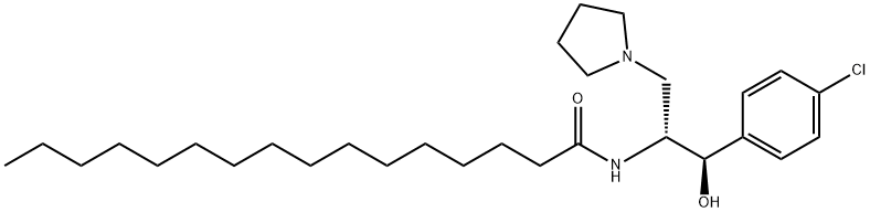 Hexadecanamide, N-[(1R,2R)-2-(4-chlorophenyl)-2-hydroxy-1-(1-pyrrolidinylmethyl)ethyl]- Structure