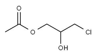 Acetic acid 2-hydroxy-3-chloropropyl ester Structure