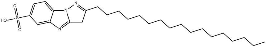 2-heptadecyl-3H-pyrazolo[1,5-a]benzimidazole-6-sulphonic acid Structure
