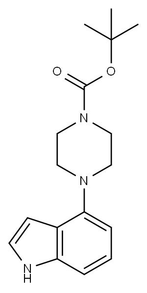 4-(1H-INDOL-4-YL)-PIPERAZINE-1-CARBOXYLIC ACID TERT-BUTYL ESTER Structure