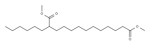 2-Hexyltridecanedioic acid dimethyl ester Structure