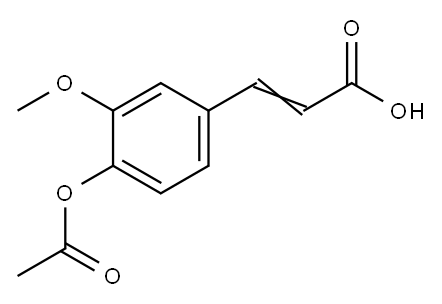 4-ACETOXY-3-METHOXYCINNAMIC ACID Structure