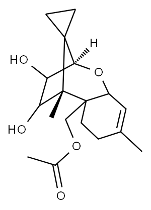 15-ACETOXY-3ALPHA,4BETA-DIHYDROXY-12,13-EPOXYTRICHOTHEC-9-ENE Structure