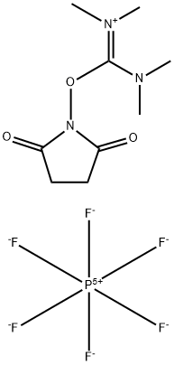 N,N,N',N'-Tetramethyl-O-(N-succinimidyl)uronium hexafluorophosphate Struktur