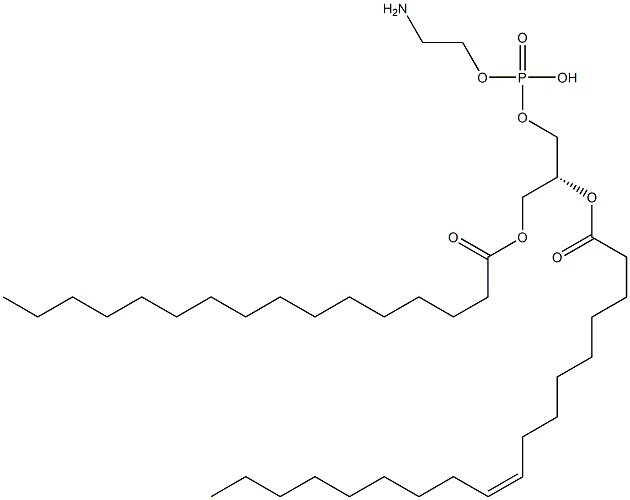 1-HEXADECANOYL-2-[CIS-9-OCTADECENOYL]-SN-GLYCERO-3-PHOSPHOETHANOLAMINE Structure