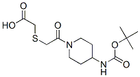Acetic acid, [[2-[4-[[(1,1-dimethylethoxy)carbonyl]amino]-1-piperidinyl]-2-oxoethyl]thio]- (9CI)|