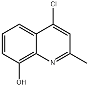 4-氯-8-羟基-2-甲基喹啉 结构式