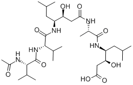 醋酸胃酶抑素, 28575-34-0, 结构式