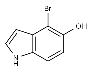 1H-Indol-5-ol, 4-broMo- Structure