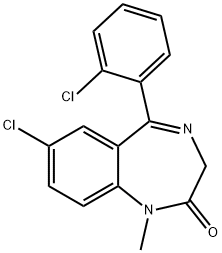 1-メチル-7-クロロ-5-(2-クロロフェニル)-1,3-ジヒドロ-2H-1,4-ベンゾジアゼピン-2-オン