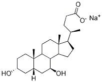 Cholan-24-oic acid, 3,7-dihydroxy-, MonosodiuM salt, (3a,5b,7b)- Structure