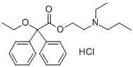 Acetic acid, 2,2-diphenyl-2-ethoxy-, (2-(N-ethyl-N-propylamino)ethyl)  ester, hydrochloride Structure