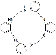 11,12,13,14,26,27-Hexahydrotetrabenzo[e,i,o,s][1,4,7,11,14,18]dithiatetraazacycloicosine Structure