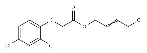 Acetic acid, 2,4-dichlorophenoxy-, 4-chloro-2-butenyl ester Structure