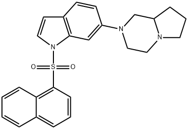 6-(Hexahydropyrrolo[1,2-a]pyrazin-2(1H)-yl)-1-(1-naphthalenylsulfonyl)-1H-indoledihydrochloride Structure