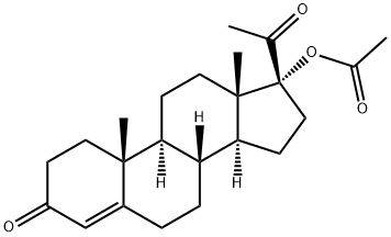 17-アセトキシプレグナ-4-エン-3,20-ジオン 化学構造式
