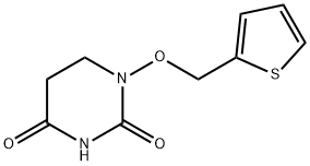 2,4(1H,3H)-Pyrimidinedione, 5,6-dihydro-1-(2-thenyloxy)- Structure