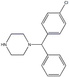 1-(4-クロロベンズヒドリル)ピペラジン 化学構造式
