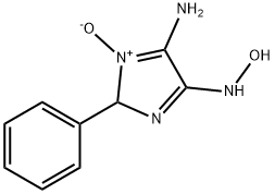 4H-Imidazol-4-one,5-amino-2,3-dihydro-2-phenyl-,oxime,1-oxide(9CI) Structure