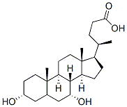 3a,7a-Dihydroxycholanoic acid Structure