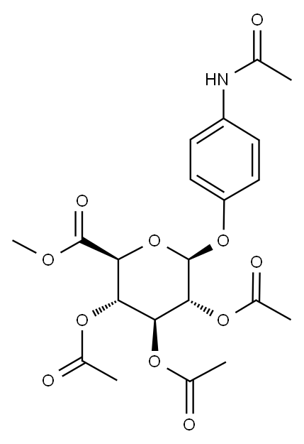 4-ACETAMIDOOPHENYL TRIACETYL-BETA-D-GLUCOPYRANOSIDURONIC ACID, METHYL ESTER|4-乙酰氨基苯基-2,3,4-三-O-乙酰基-Β-D-葡糖苷酸甲酯