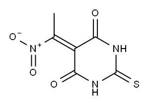 4,6(1H,5H)-Pyrimidinedione, 5-[1-(dihydroxyamino)ethylidene]dihydro-2-thioxo- (9CI) Structure