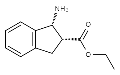 1H-Indene-2-carboxylicacid,1-amino-2,3-dihydro-,ethylester,(1R,2R)-(9CI) Structure