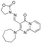 2-(Hexahydro-1H-azepin-1-yl)-3-[(2-oxooxazolidin-3-yl)iminomethyl]-4H-pyrido[1,2-a]pyrimidin-4-one Structure