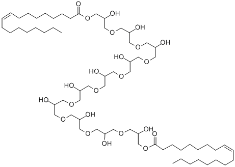 dioleic acid, diester with decaglycerol Struktur