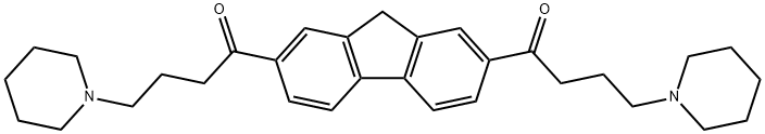 1,1'-(9H-fluorene-2,7-diyl)bis(4-piperidinobutan-1-one) Structure