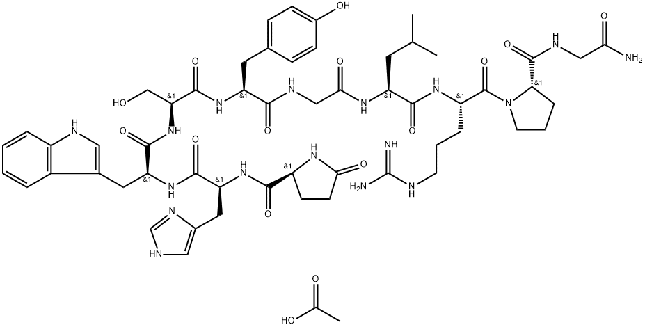 5-オキソ-L-Pro-L-His-L-Trp-L-Ser-L-Tyr-Gly-L-Leu-L-Arg-L-Pro-Gly-NH2・2酢酸