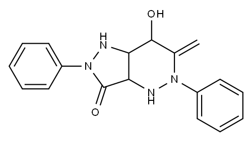 1,2,3a,4,5,6,7,7a-Octahydro-7-hydroxy-6-methylene-2,5-diphenyl-3H-pyrazolo[4,3-c]pyridazin-3-one|