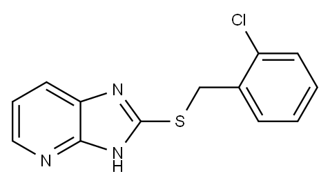 1H-IMIDAZO[4,5-B]PYRIDINE,-2-[[(2-CHLOROPHENYL)METHYL]THIO]- Structure