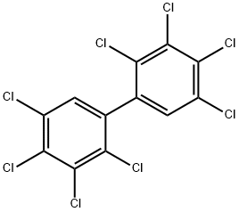 2,2',3,3',4,4',5,5'-オクタクロロ-1,1'-ビフェニル 化学構造式