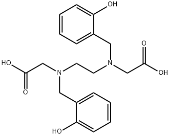 N,N'-エチレンビス[N-(2-ヒドロキシベンジル)グリシン] 化学構造式