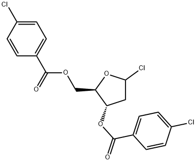 1-Chloro-3,5-di(4-chlorbenzoyl)-2-deoxy-D-ribose Structure