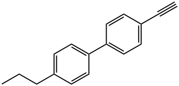 4-エチニル-4'-プロピルビフェニル 化学構造式